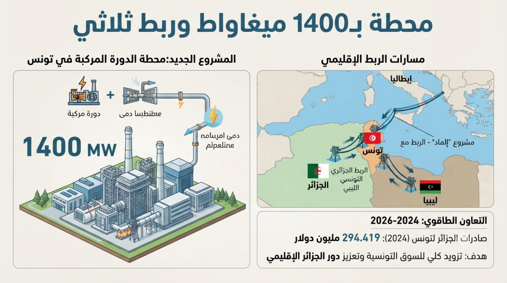 تونس الكهرباء الجزائر