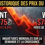 Les prix du pétrole chutent à leur plus bas niveau depuis deux semaines