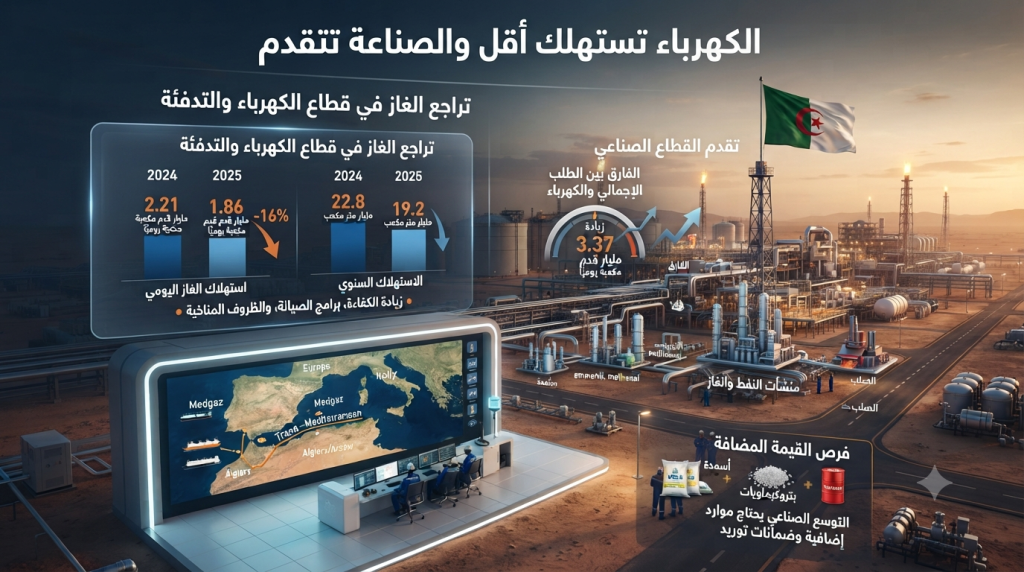 الكهرباء تستهلك أقل والصناعة تتقدم

