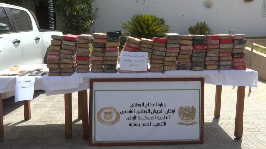 الجيش الجزائري يحجز أزيد من قنطار “كوكايين” بالبليدة
