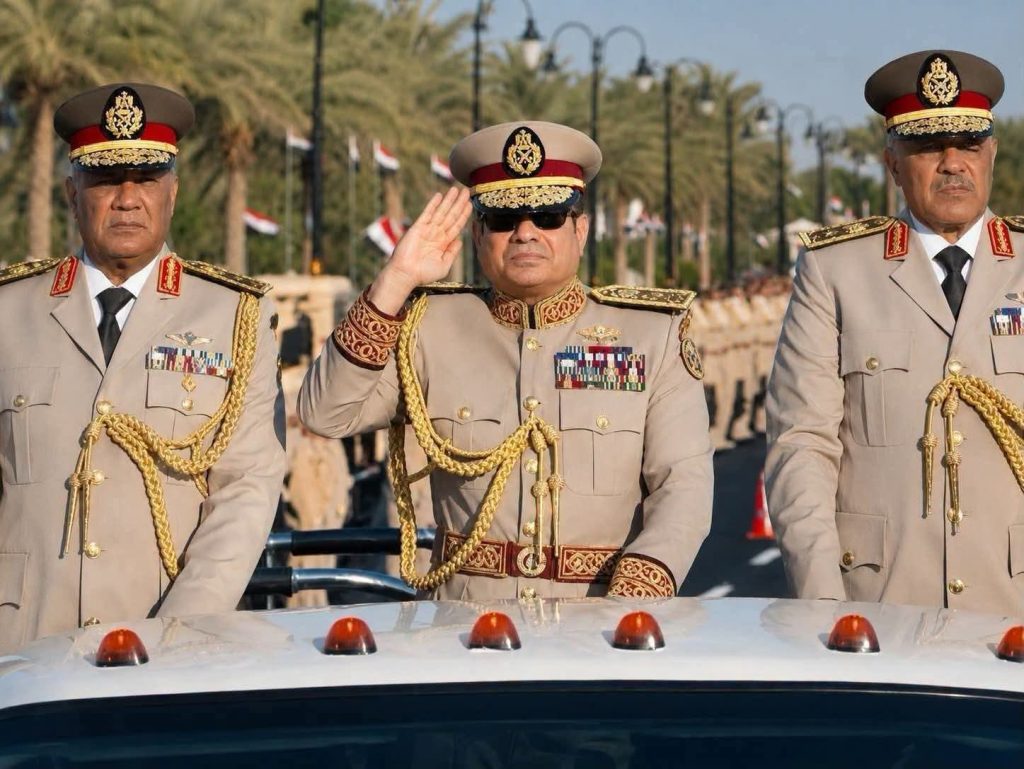 مرتديا الزي العسكري.. السيسي يفتتح “الأوكتاغون”