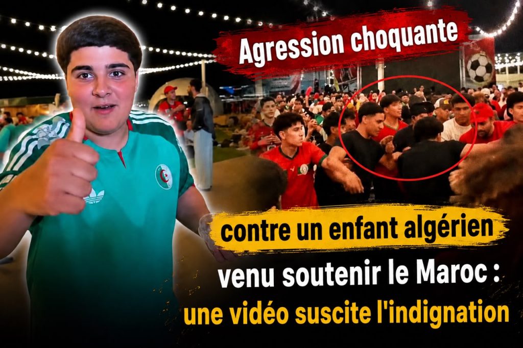 Agression choquante contre un enfant algérien venu soutenir le Maroc : une vidéo suscite l&rsquo;indignation