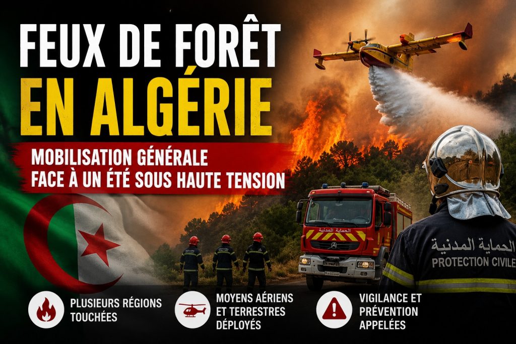 Feux de forêt en Algérie : une mobilisation générale face à un été sous haute tension