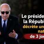 Dérapage d&rsquo;un autocar à Boumerdès : Tebboune décrète un deuil national de trois jours
