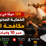 139 حريقًا في يوم واحد.. تواصل جهود مكافحة النيران عبر 10 ولايات جزائرية
