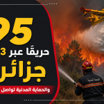 95 حريقًا عبر 13 ولاية جزائرية والحماية المدنية تواصل عمليات الإخماد