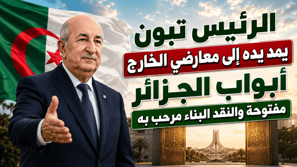 الرئيس تبون يمد يده إلى معارضي الخارج .. أبواب الجزائر مفتوحة والنقد البناء مرحب به