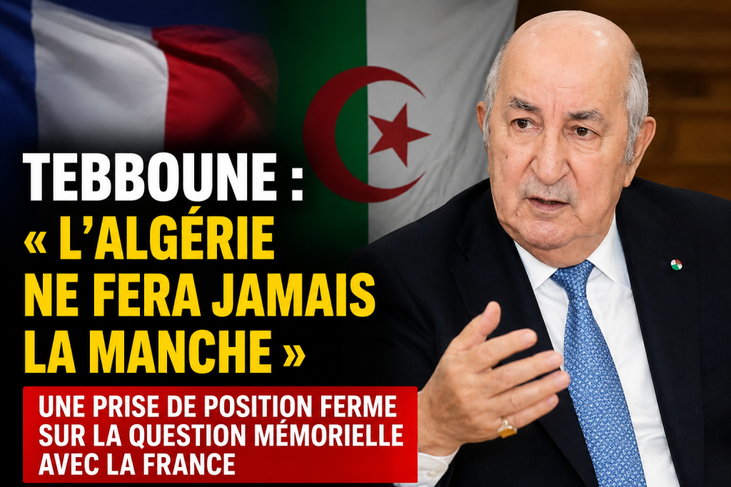 Tebboune : « L’Algérie ne fera jamais la manche », un message ferme sur la question mémorielle avec la France