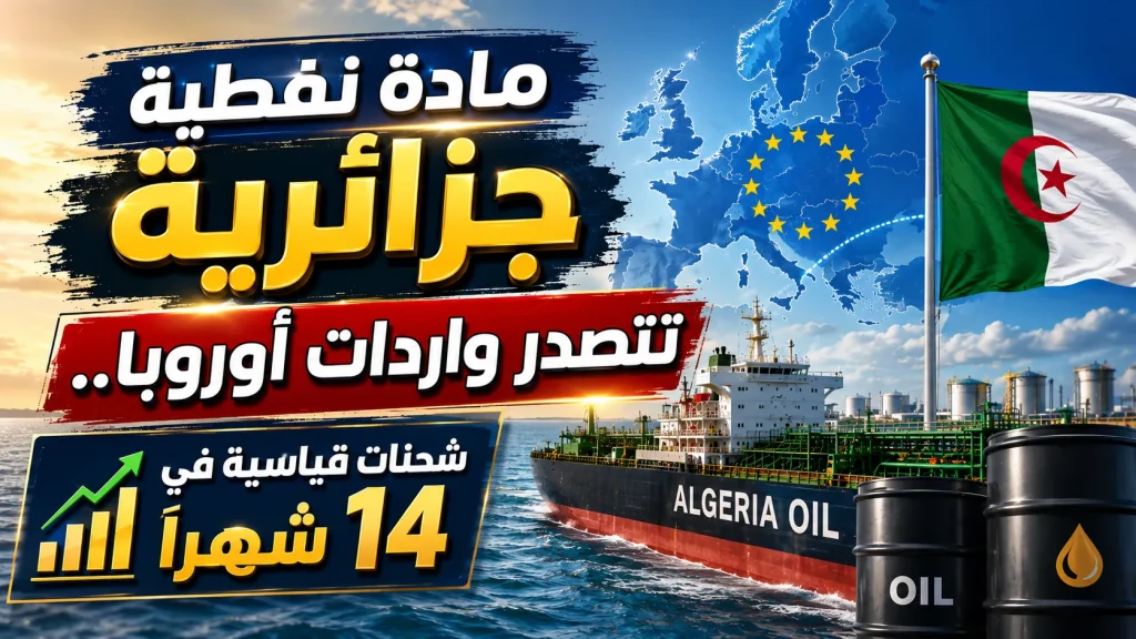 مادة نفطية جزائرية تتصدر واردات أوروبا .. شحنات قياسية في 14 شهرا