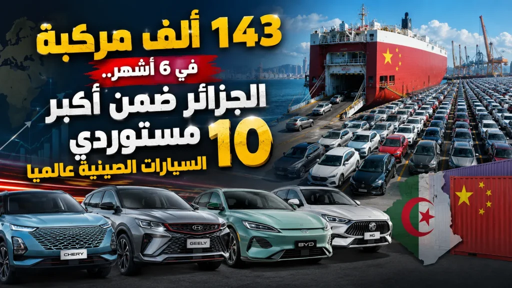 143 ألف مركبة في 6 أشهر.. الجزائر ضمن أكبر 10 مستوردي السيارات الصينية عالميا