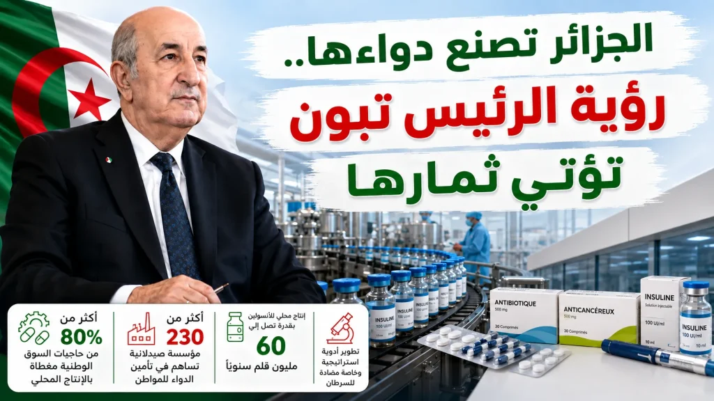 الجزائر تصنع دواءها .. رؤية الرئيس تبون تؤتي ثمارها