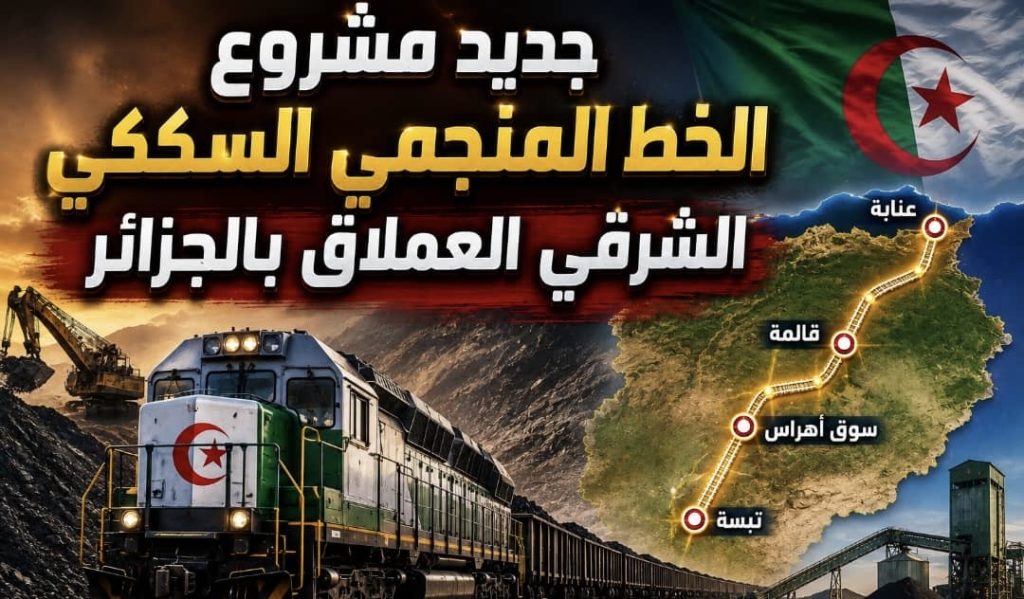 جديد مشروع الخط المنجمي السككي الشرقي العملاق بالجزائر