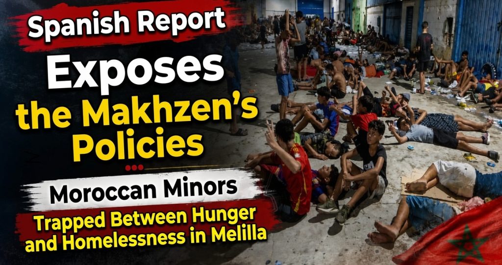 Spanish Report Exposes the Makhzen’s Policies: Moroccan Minors Trapped Between Hunger and Homelessness in Melilla