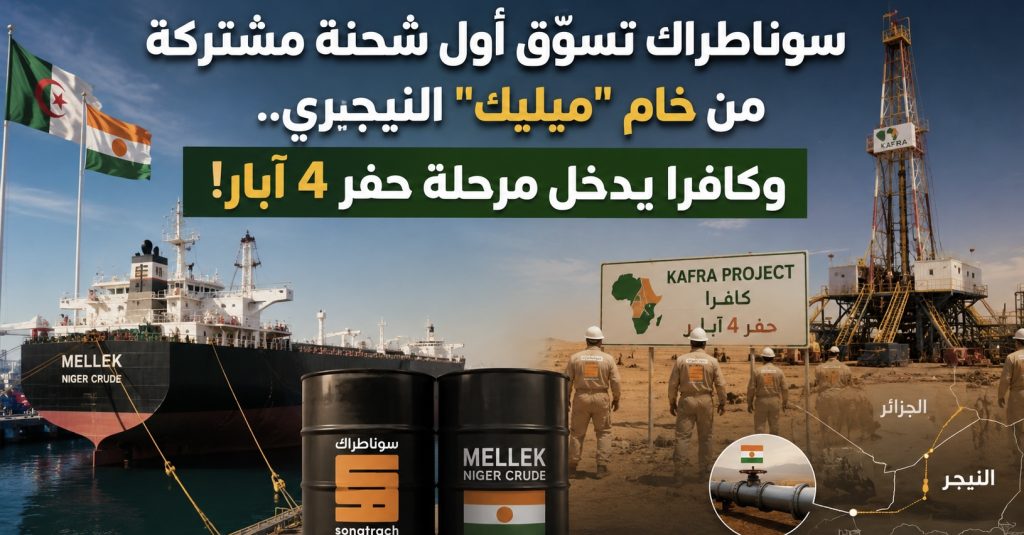 سوناطراك تسوّق أول شحنة مشتركة من خام “ميليك” النيجري.. وكافرا يدخل مرحلة حفر 4 آبار!