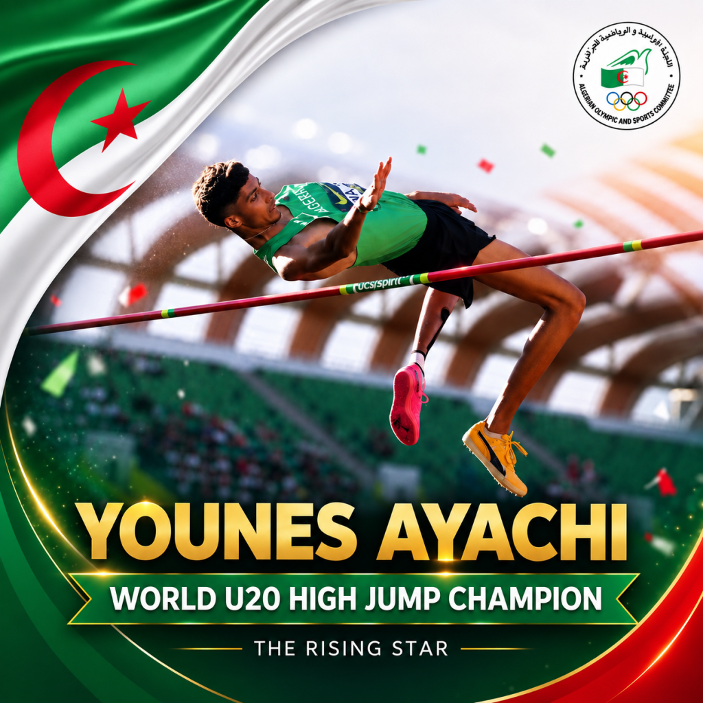 President Tebboune congratulates world high jump champion Younes Ayachi
