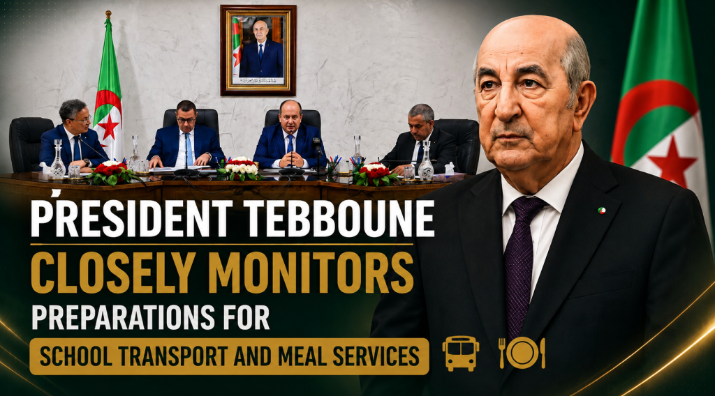 President Tebboune Closely Monitors Preparations for School Transport and Meal Services
