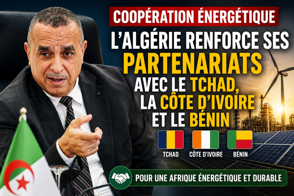 L’Algérie accélère sa coopération énergétique avec le Tchad, la Côte d’Ivoire et le Bénin