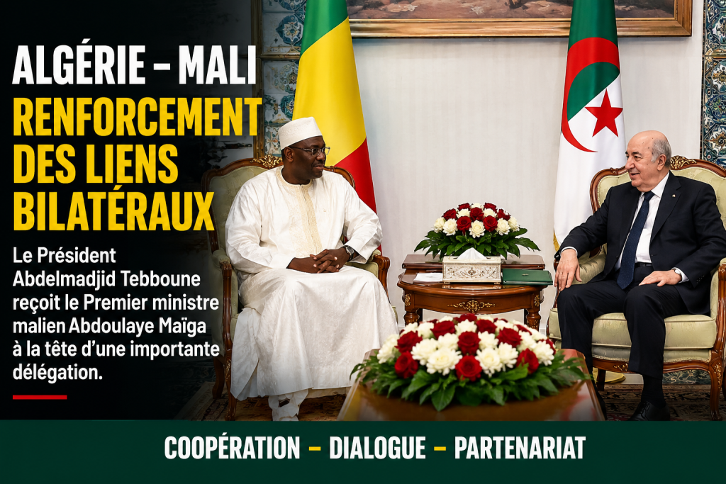 Abdelmadjid Tebboune reçoit le Premier ministre malien Abdoulaye Maïga