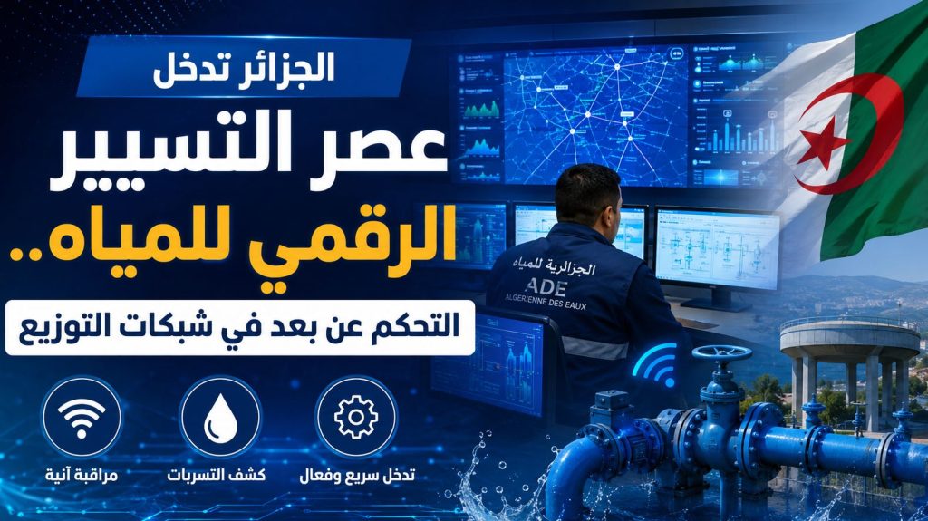 الجزائر تدخل عصر التسيير الرقمي للمياه.. التحكم عن بعد في شبكات التوزيع