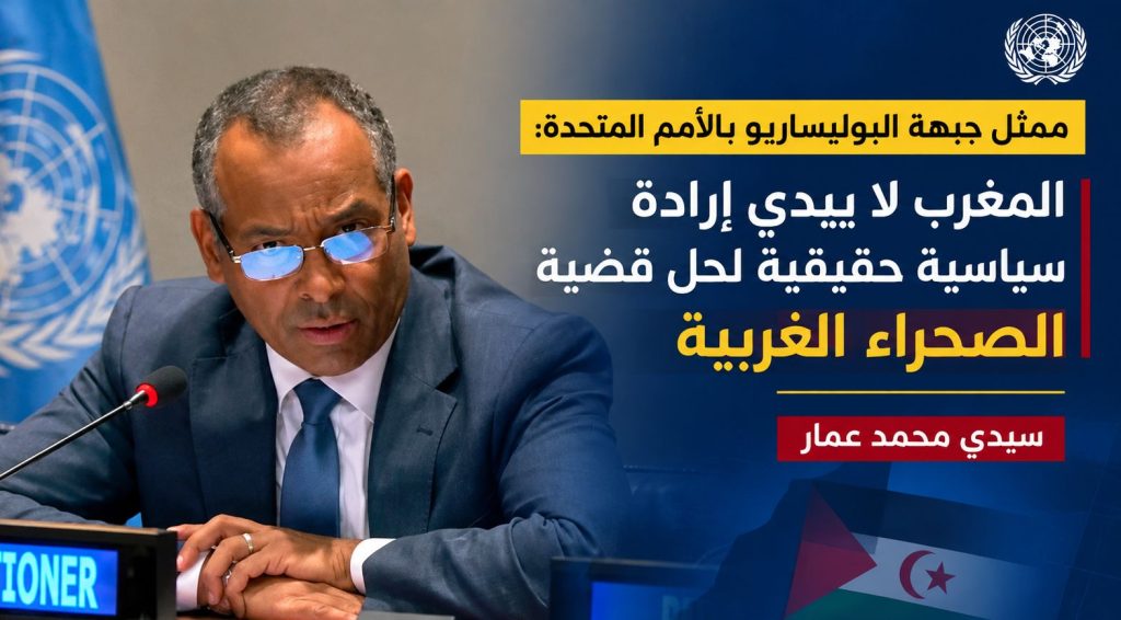 سيدي محمد عمار: المغرب لا يبدي إرادة سياسية حقيقية لحل قضية الصحراء الغربية