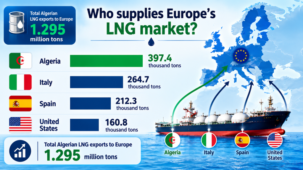 Algerian petroleum product tops Europe’s imports… record shipments in 14 months