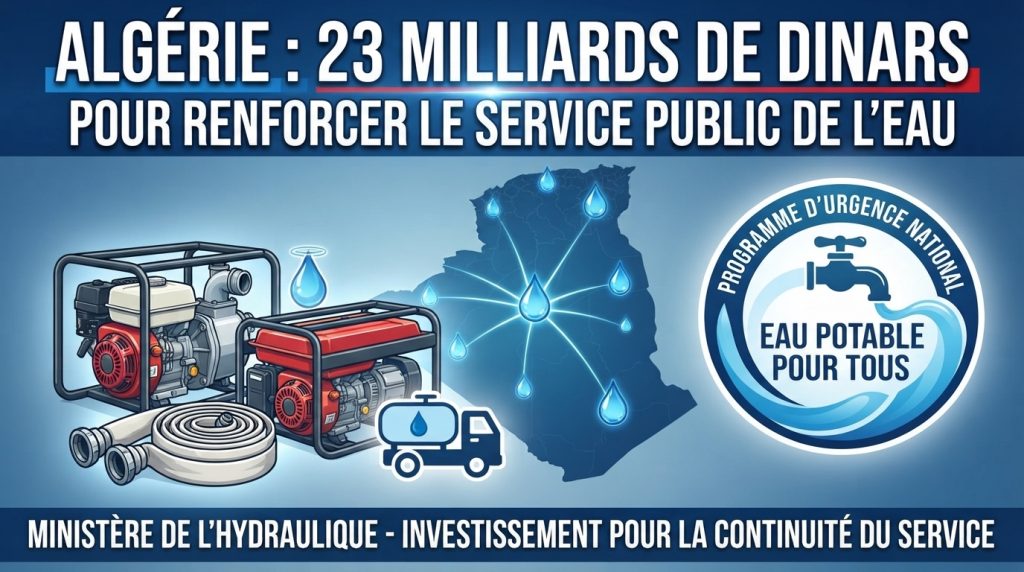 Algérie : 23 milliards de dinars pour renforcer le service public de l’eau