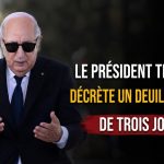 Le président Tebboune décrète trois jours de deuil national
