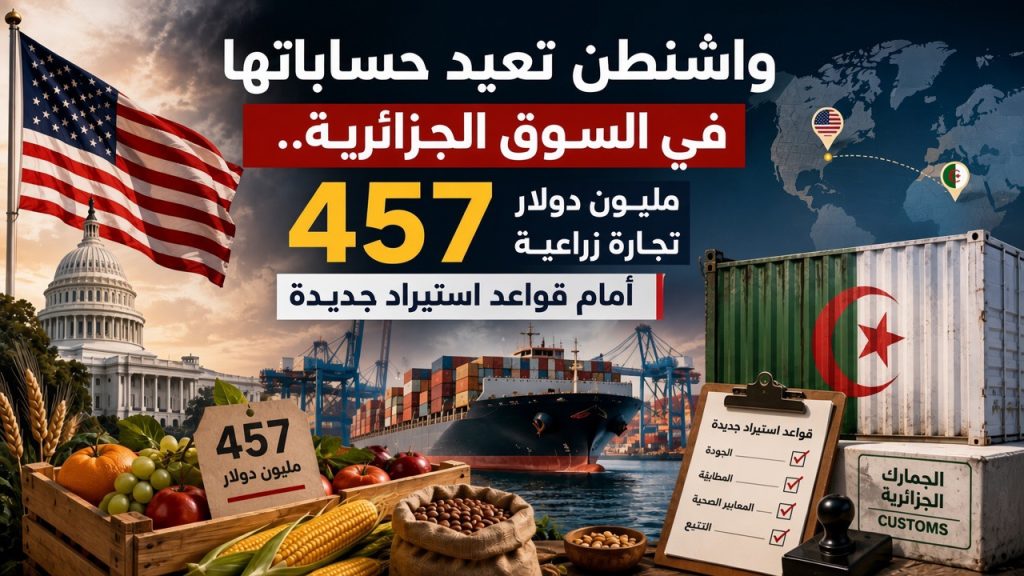 واشنطن تعيد حساباتها في السوق الجزائرية.. 457 مليون دولار تجارة زراعية أمام قواعد استيراد جديدة