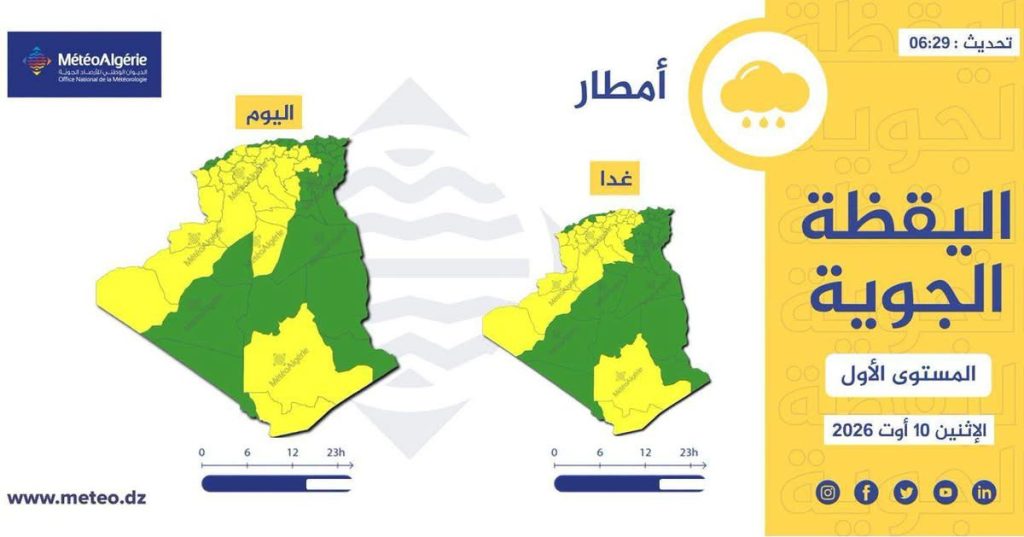 أمطار رعدية على 28 ولاية جزائرية!
