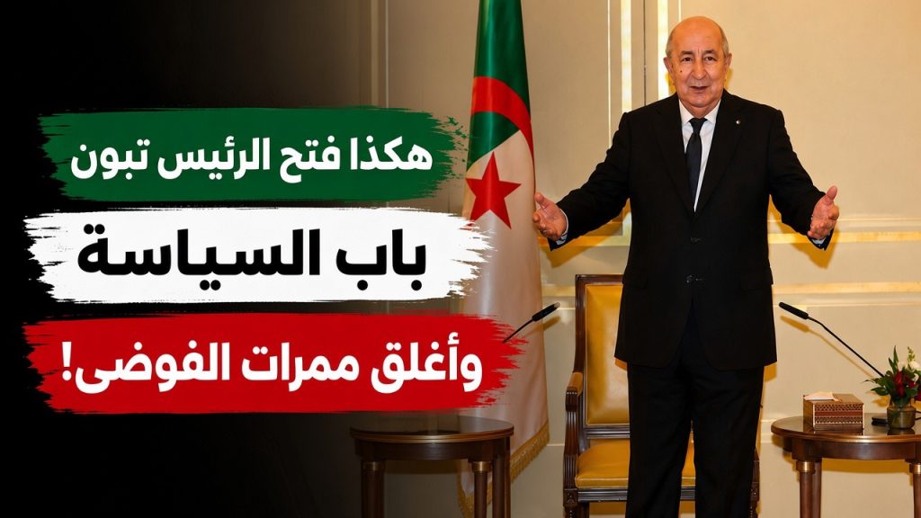 هكذا فتح الرئيس تبون باب السياسة وأغلق ممرات الفوضى!