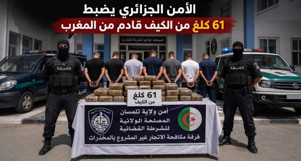 الأمن الجزائري يضبط 61 كلغ من الكيف قادم من المغرب