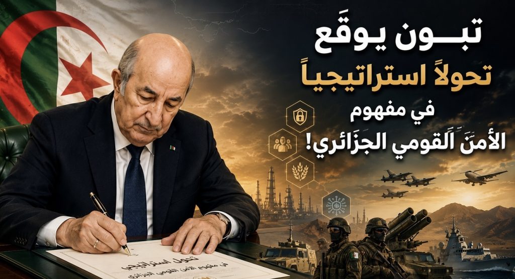 تبون يوقّع تحولًا استراتيجيًا في مفهوم الأمن القومي الجزائري!