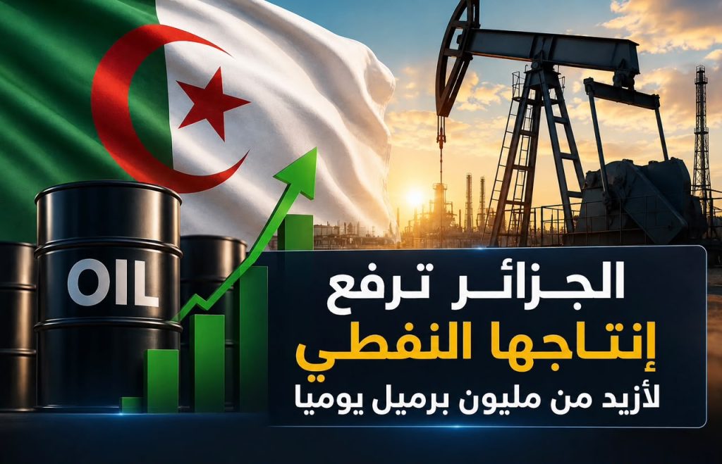 الجزائر ترفع إنتاجها النفطي لأزيد من مليون برميل يوميا