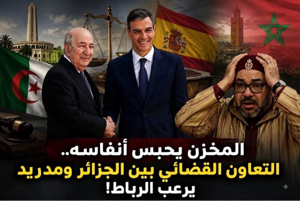 المخزن يحبس أنفاسه.. التعاون القضائي بين الجزائر ومدريد يرعب الرباط!