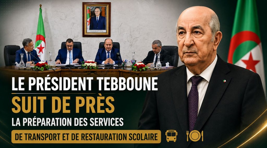 Le président Tebboune suit de près la préparation des services de transport et de restauration scolaire