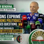 Abdelkader Bengrina réaffirme le soutien de son parti aux grandes réformes du président Tebboune