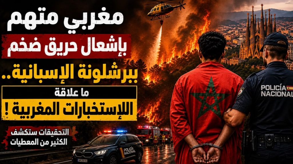 مغربي متهم بإشعال حريق ضخم ببرشلونة الإسبانية… ماعلاقة الإستخبارات المغربية !