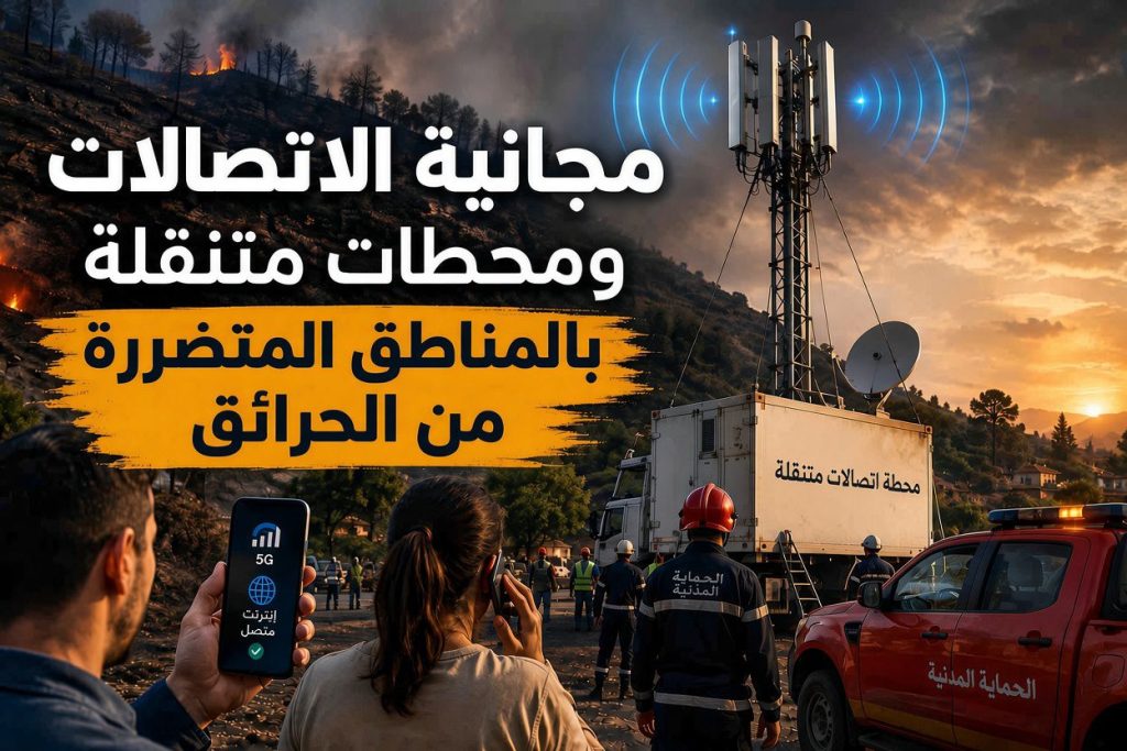 مجانية الاتصالات ومحطات متنقلة بالمناطق المتضررة من حرائق الجزائر