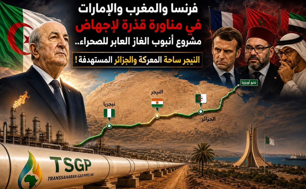‏فرنسا والمغرب والإمارات في مناورة قذرة لإجهاض مشروع ⁧‫أنبوب الغاز العابر للصحراء!