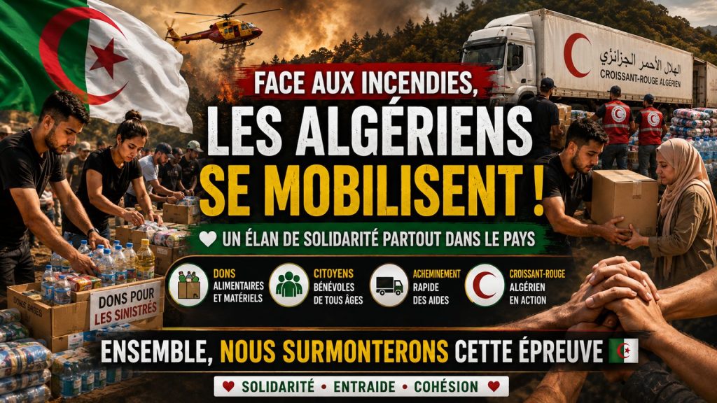 Incendies en Algérie : un élan de solidarité qui dépasse les frontières