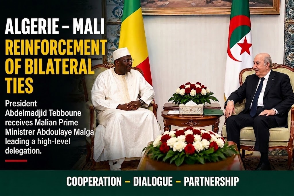 Abdelmadjid Tebboune receives Malian Prime Minister Abdoulaye Maiga