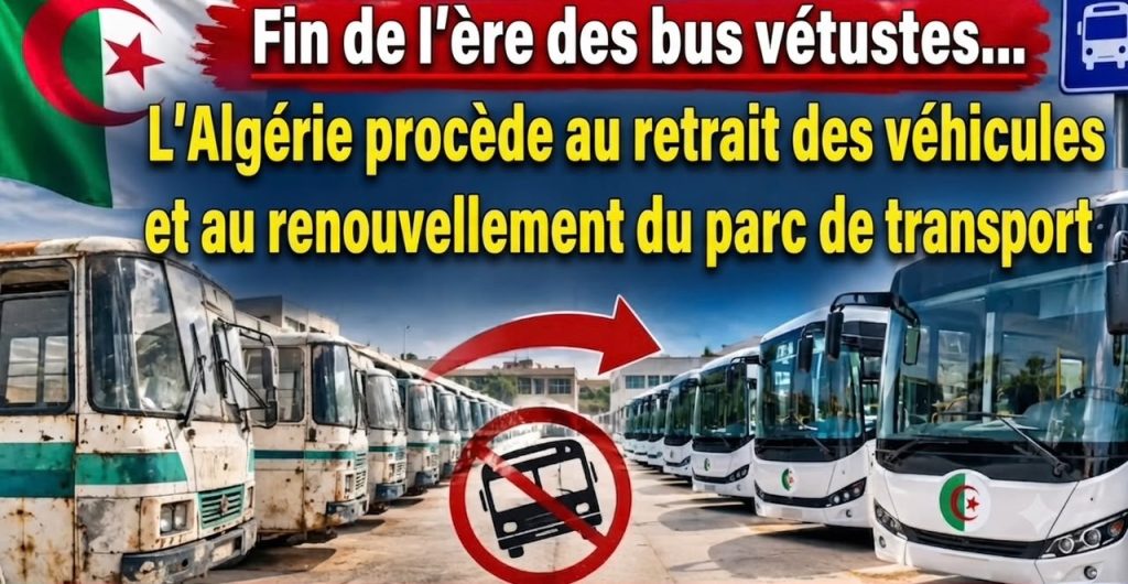 Fin de l’ère des anciens bus : l’Algérie entame le retrait des véhicules et le renouvellement du parc de transport