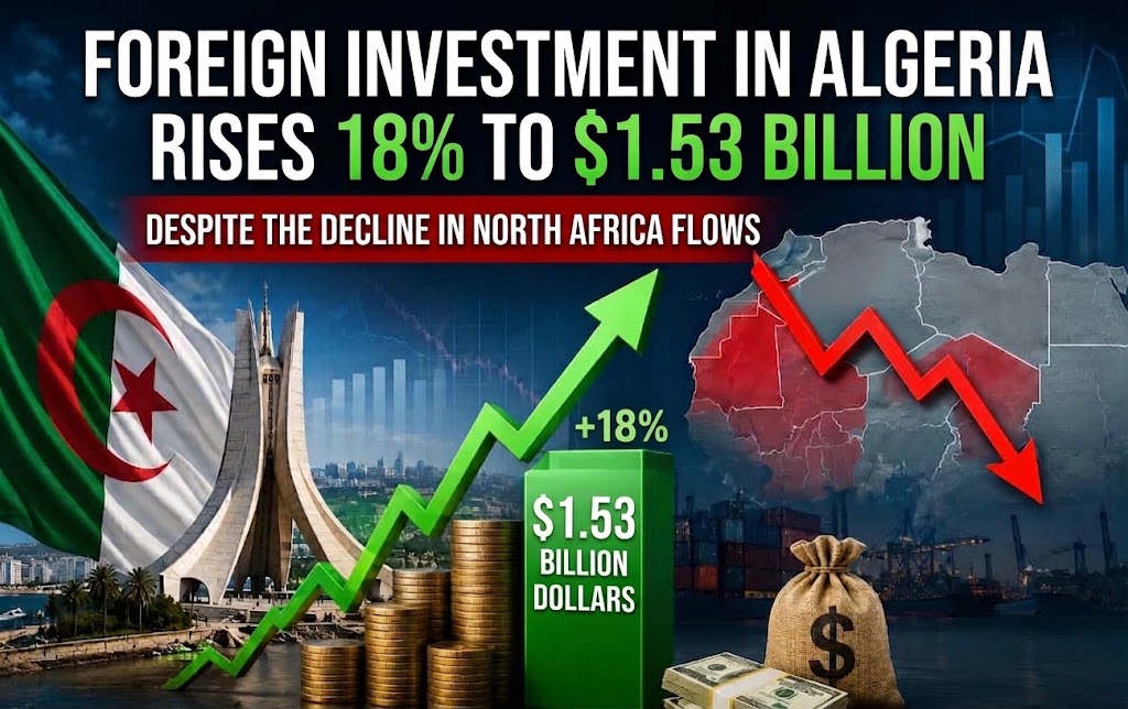 Foreign Investment in Algeria Rises 18% to $1.53 Billion Despite Decline in North African Flows