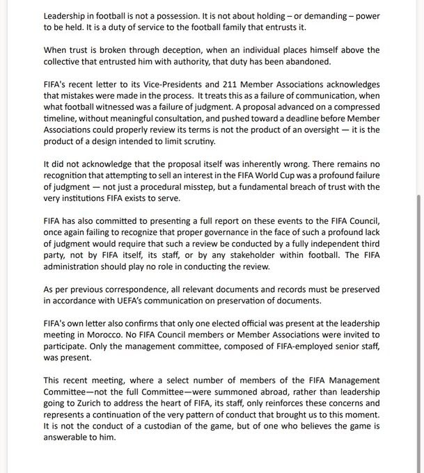 UEFA, AFC and CONCACAF Unite Against FIFA Over ‘Fundamental Breach of Trust’