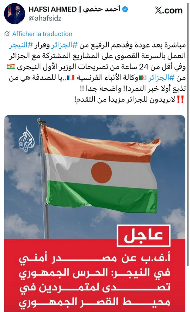 Axis of Evil Alarmed by Algeria’s Sahel Strategy… Who Is Playing with Fire in Niger?