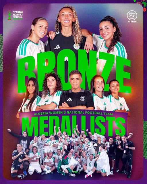 The Algerian Women’s National Team defeats Morocco and claims bronze in the Africa Cup of Nations