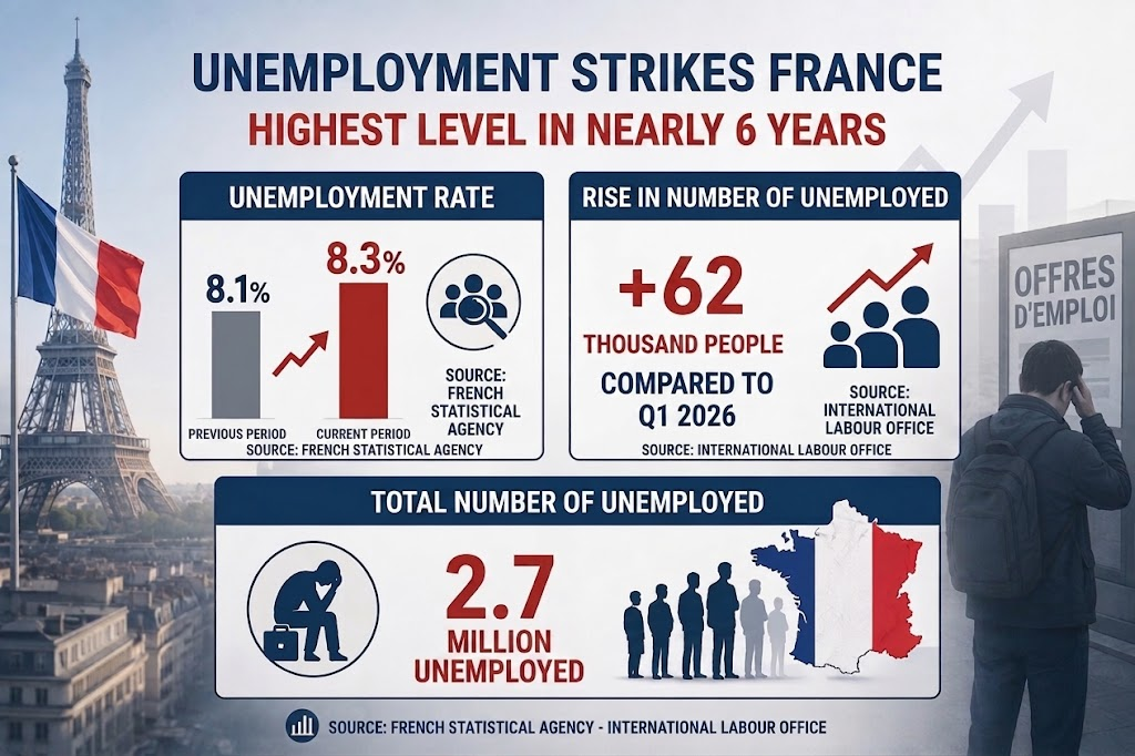 Unemployment Hits France: Highest Rate in Nearly 6 Years