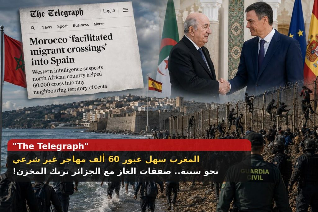 “The Telegraph” : المغرب متورط في تسهيل عبور 60 ألف مغربي نحو سبتة..صفقات الغاز بين إسبانيا والجزائر تربك المخزن!