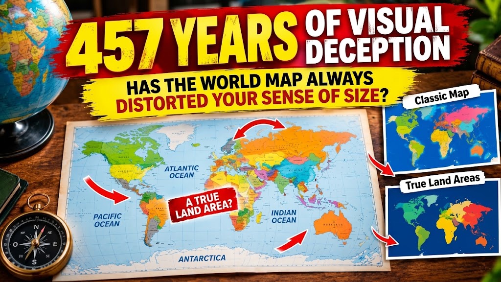 457 years of visual deception: has the world map always distorted your sense of size?