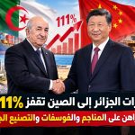 صادرات الجزائر إلى الصين تقفز 111%.. بكين تراهن على المناجم والفوسفات والتصنيع الجزائري